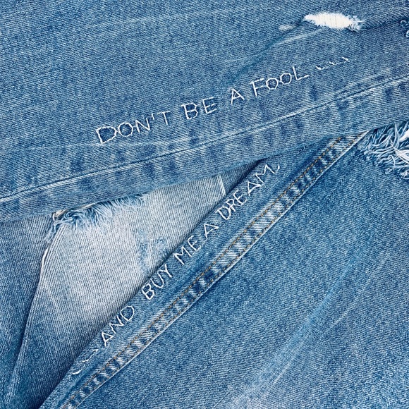 Zara  Premium Denim Collection Embroidered Jeans - Picture 3 of 6